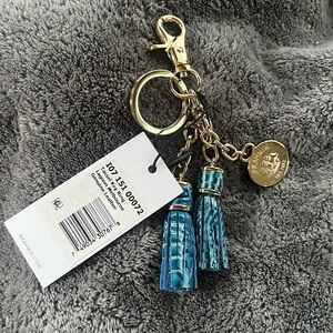 Brahmin blue lagoon leather tassel